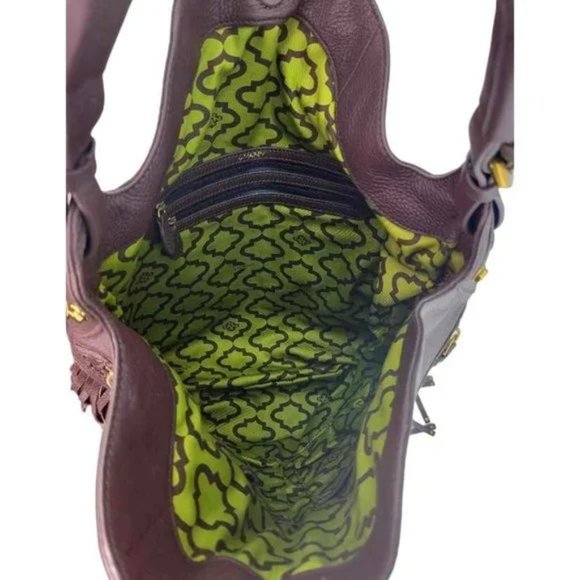 💋STUNNING💋  GENUINE LEATHER BRISTOL FRINGE HOBO BAG in BROWN - Picture 8 of 14